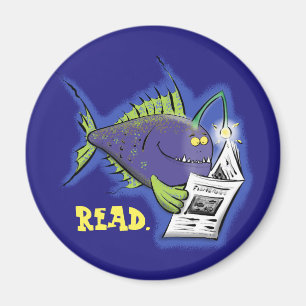 Aimant drôle de bande dessinée de poissons de