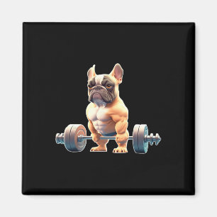 Aimant Drôle de Bodybuilding de Bouledogue Français Gym F