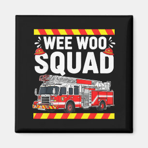 Aimant Drôle de brigade Wee Woo Département des pompiers 