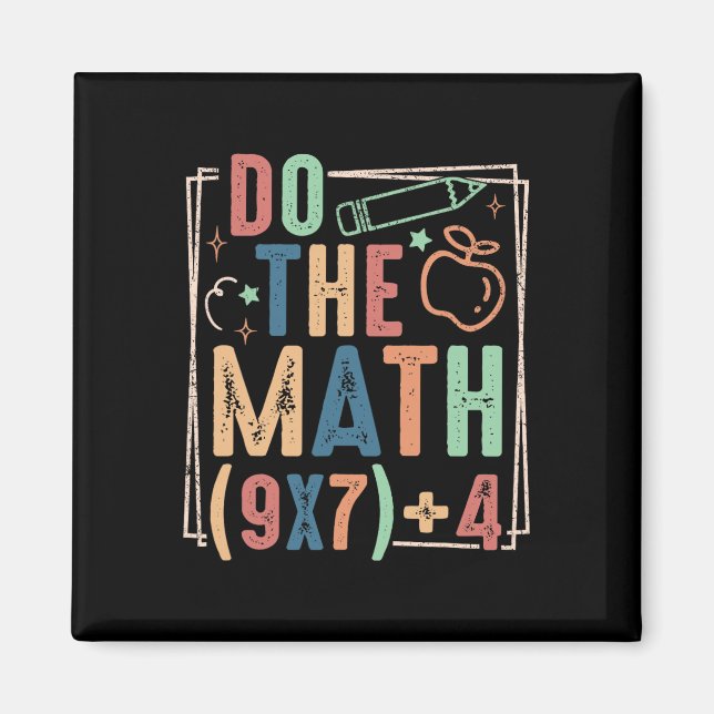 Aimant Drôle de calcul 67 mème six sept garçon fille ense (Devant)