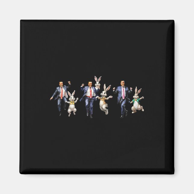 Aimant Drôle de danse de Trump Fais de Pâques une nouvell (Devant)