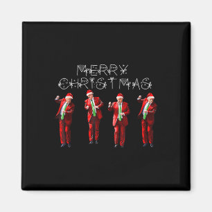 Aimant Drôle de danse de Trump Père Noël Noël Xmas Pajam