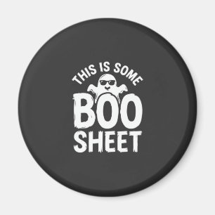 Aimant Drôle de feuille de Boo fantôme Halloween Design_1