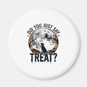 Aimant Drôle de friandise pour chien Halloween Design vec