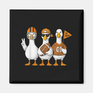 Aimant Drôle de jeu de football d'automne de canard d'oie