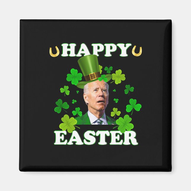 Aimant Drôle de Joe Biden Pâques Confus St Patricks Day  (Devant)