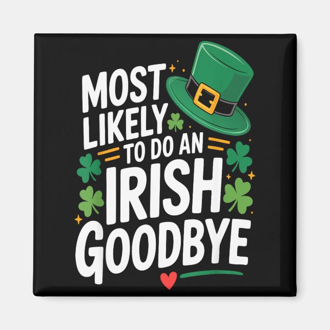 Aimant Drôle de jour de la Saint-Patrick, probablement po (Devant)