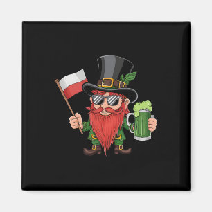 Aimant Drôle de la Saint-Patrick Polonaise Fête de la Pol