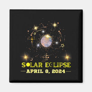 Aimant Drôle de l'éclipse solaire du 8 avril sur son parc