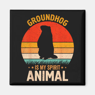 Aimant Drôle de marmotte est mon animal spirituel