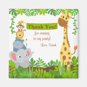 Aimant drôle de Merci d'animaux de jungle