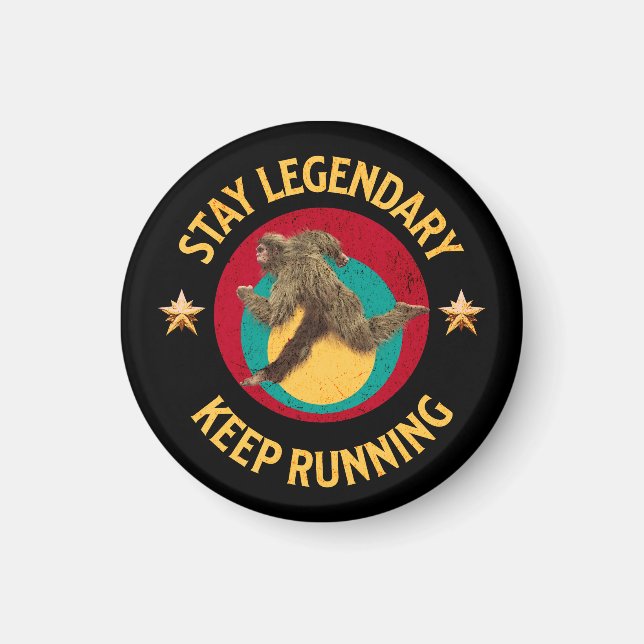 Aimant Drôle de motivation de course de Bigfoot (Devant)