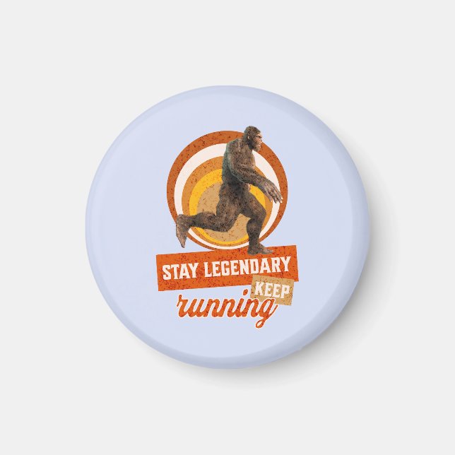 Aimant Drôle de motivation de course de Bigfoot (Devant)