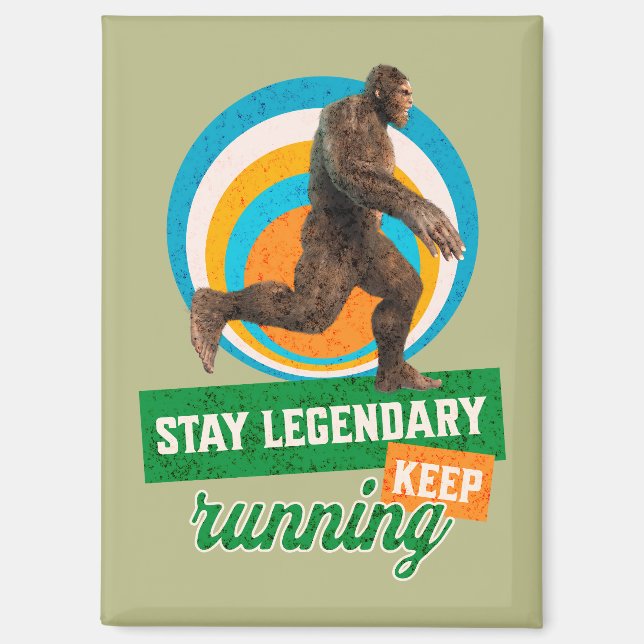 Aimant Drôle de motivation de course de Bigfoot (Recto)
