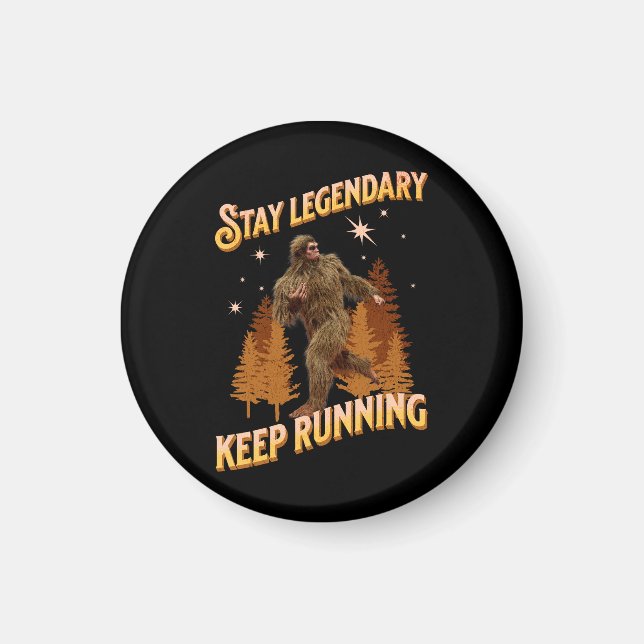 Aimant Drôle de motivation de course de Bigfoot (Devant)