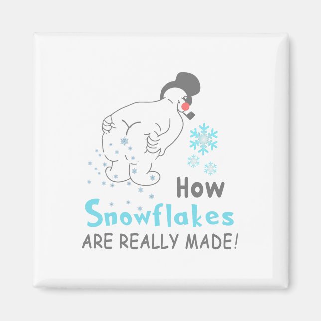Aimant Drôle de neige Comment les flocons de neige sont v (Devant)