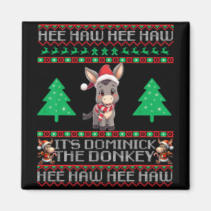 Aimant Drôle de Noël Ane de Noël italien Dominick