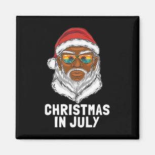 Aimant Drôle de Noël en juillet Santa Lunettes de soleil 