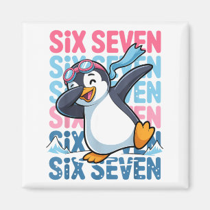 Aimant Drôle de Noël Pingouin Dabbing Xmas Dab Six Seven