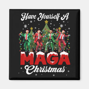 Aimant Drôle de Père Noël Trump Joyeux M.a.g.a Ch
