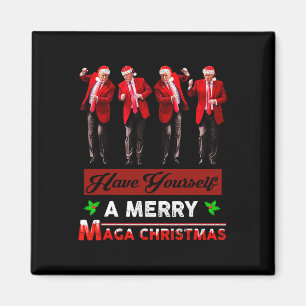 Aimant Drôle de Père Noël Trump Joyeux Méga Noël
