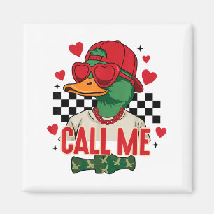 Aimant Drôle de Saint-Valentin Garçon Chasse aux Canards