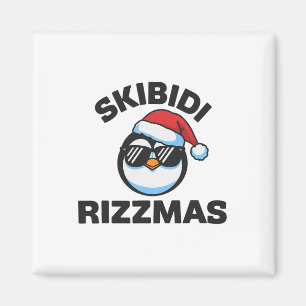 Aimant Drôle de Slang Gen Alpha Noël Manchot Skibidi Ri