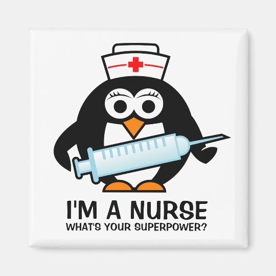 Aimant Drole De Soins Avec L Infirmiere Mignonne Zazzle Fr