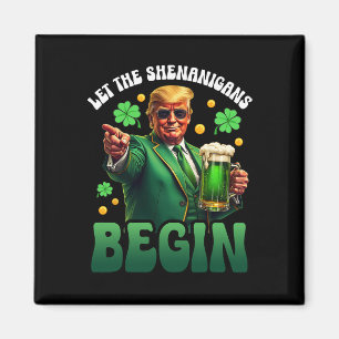 Aimant Drôle de St Patricks Day Trump Laissez les Shenani