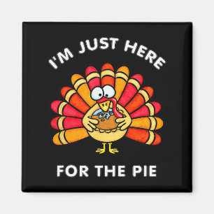 Aimant Drôle de Thanksgiving je suis juste là pour la din