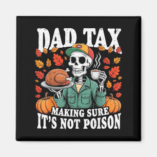 Aimant Drôle de Thanksgiving Papa Taxe Squelette Dinde Jo