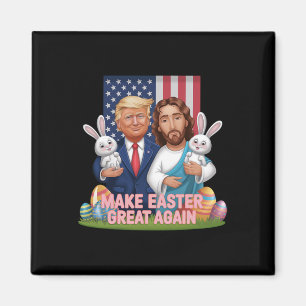 Aimant Drôle de Trump Faire Pâques Grande Encore Lapin Ch