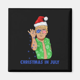 Aimant Drôle de Trump Père Noël Sel Noël en juillet Gif
