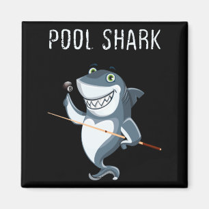 Aimant Drôle de vieux requin de vieux joueurs de billard