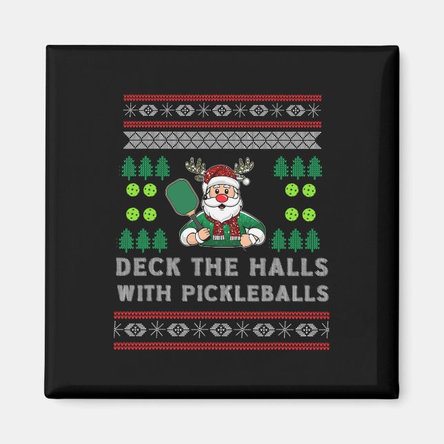 Aimant Drôle Deck Les Halls Mal Sweater Pickle (Devant)
