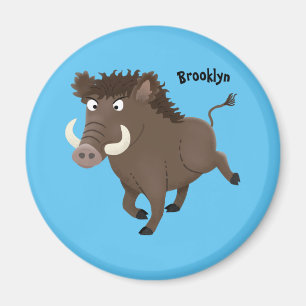 Aimant Drôle dessin humoristique de rasoir de sanglier