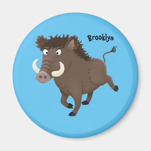 Aimant Drôle dessin humoristique de rasoir de sanglier (Devant)