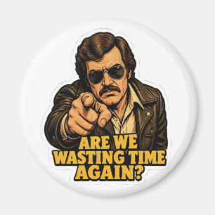 Aimant Drôle détective rétro perdant son temps au bureau