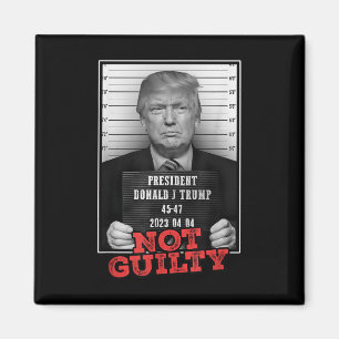 Aimant Drôle Donald Trump Pas Coupable Tiré De Mug, Libre
