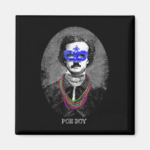 Aimant Drôle Edgar Allan Poe Mardi Gras Mashup