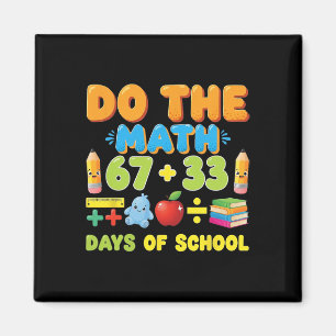 Aimant Drôle équation mathématique de 100 jours d'école é
