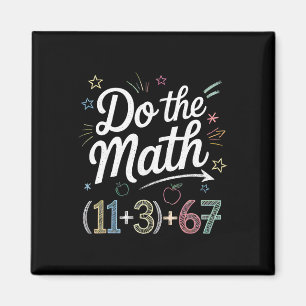 Aimant Drôle équation mathématique scolaire de 100 jours
