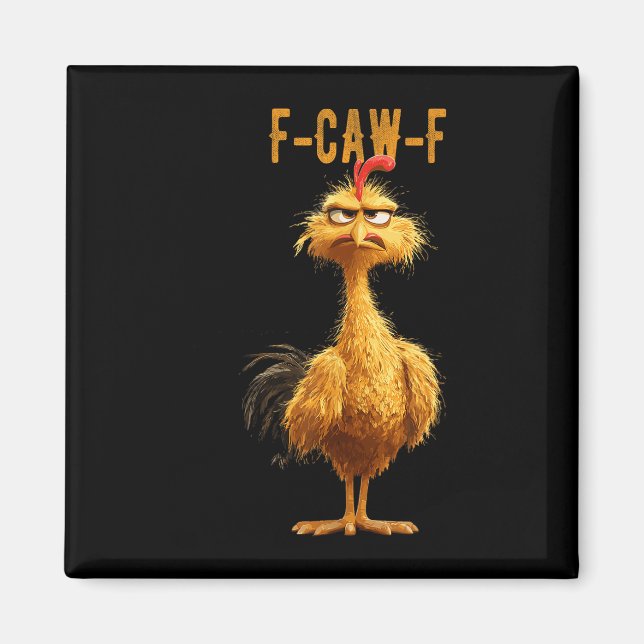 Aimant Drôle F-caw-f poulet, Fcawf poulet (Devant)