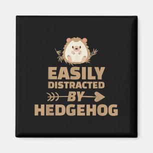 Aimant Drôle Facilement Distrait Par Hedgehog Animal Anim