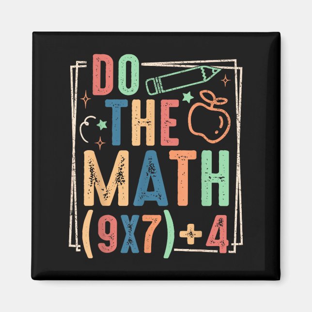 Aimant Drôle Fais Le Calcul 67 Mème Six Sept Garçon Fille (Devant)