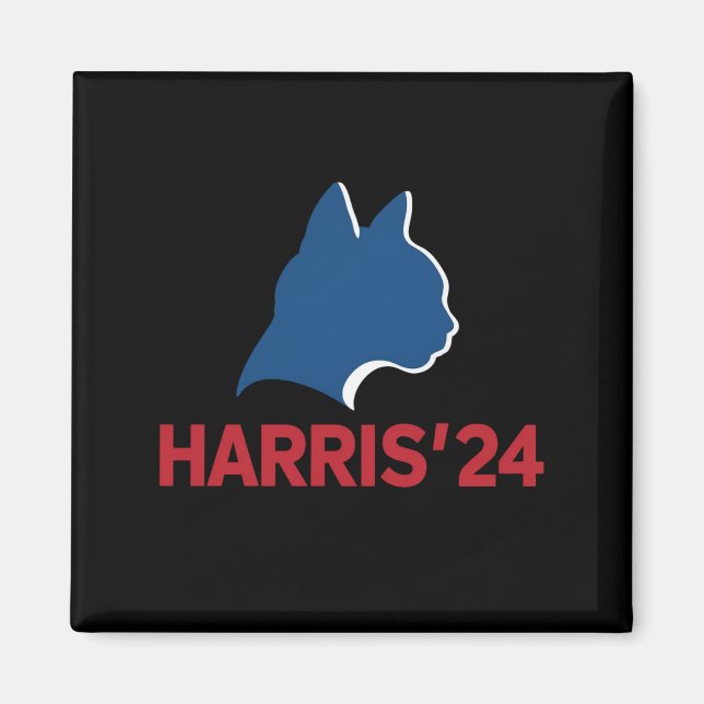 Aimant Drôle Femme de chat sans enfant pour Citation 2024 (Devant)