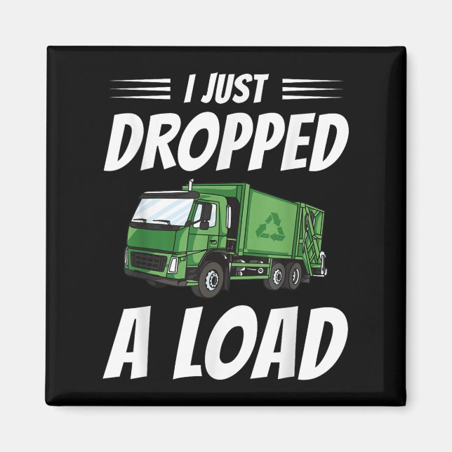 Aimant Drôle Garbage Truck Driver Costume Sarcastique Tra (Devant)