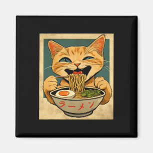 Aimant Drôle Ginger Cat Ramen Japonais Kawaii Anime Cat G