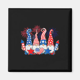 Aimant Drôle Gnomes Patriotique American Flag Gnomes mign