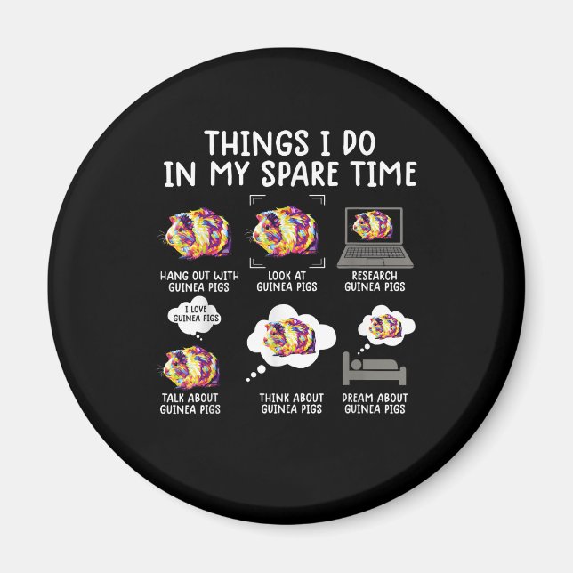 Aimant Drôle Guinéen Cochon Que Je Fais Dans Mon Temps Li (Devant)